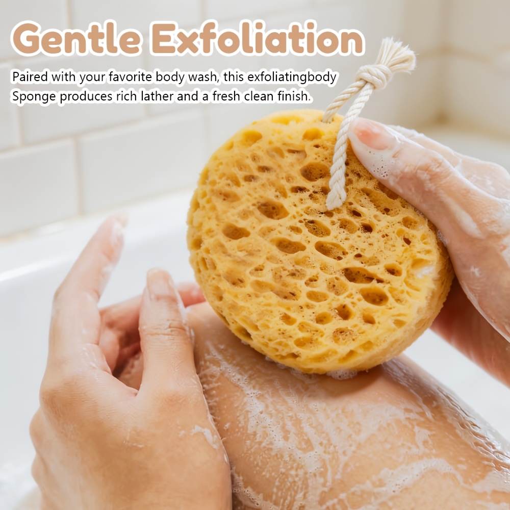 Soft Exfoliating Bath Sponge with Hanging Loop for Daily Use
