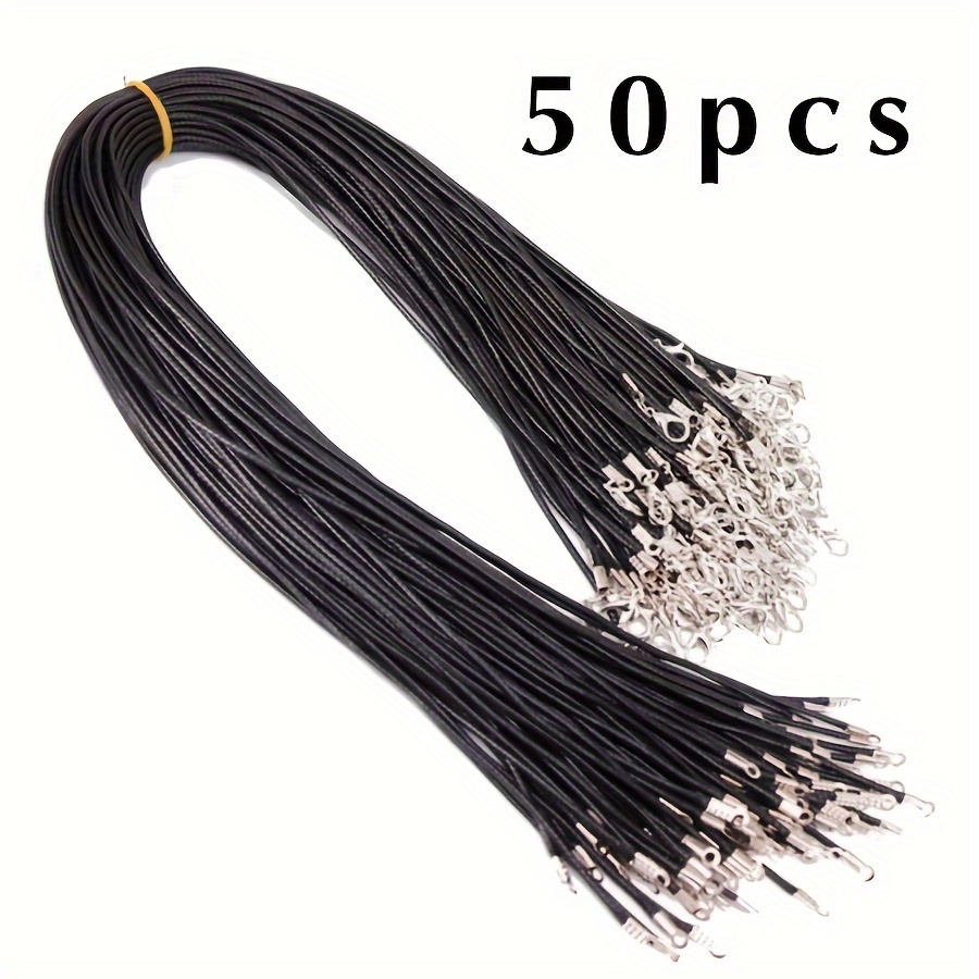 TEMU 50pcs Multilayer Faux Leather Rope Necklaces, Vintage Punk Style, Crafting Tools For Diy Jewelry Making, Art Supplies, Sewing Accessories