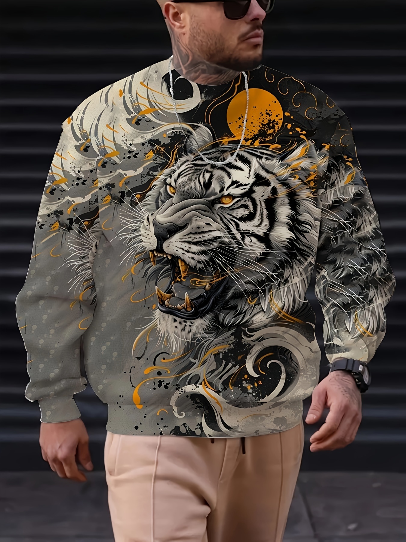 Erkek Moda Dijital Baskılı Hoodie - Kanguru Cebi, Esnek Kumaş, Makinede Yıkanabilir - Sonbahar & Kış İçin Mükemmel