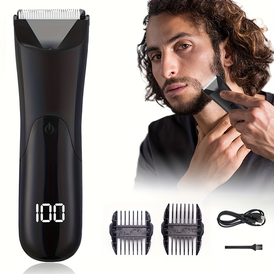 

Men's Electric Shaver, Body Hair Trimmer, Electric Inguinal And Pubic Hair Trimmer, Rechargeable Beard Shaper, Ceramic Blade Male Hygiene Shaver Trimmer, Full Body Beauty