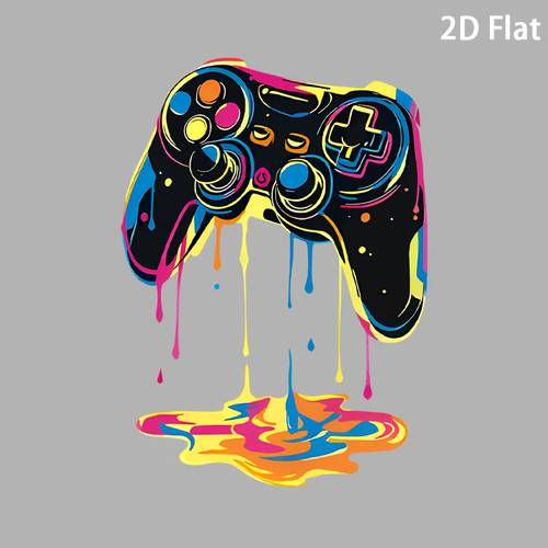 item picture heat transfer iron on transfers for t shirts for for hats vibrant colors game controller graphic dtf film hot stamping pu lovers holiday gift for friends spring summer