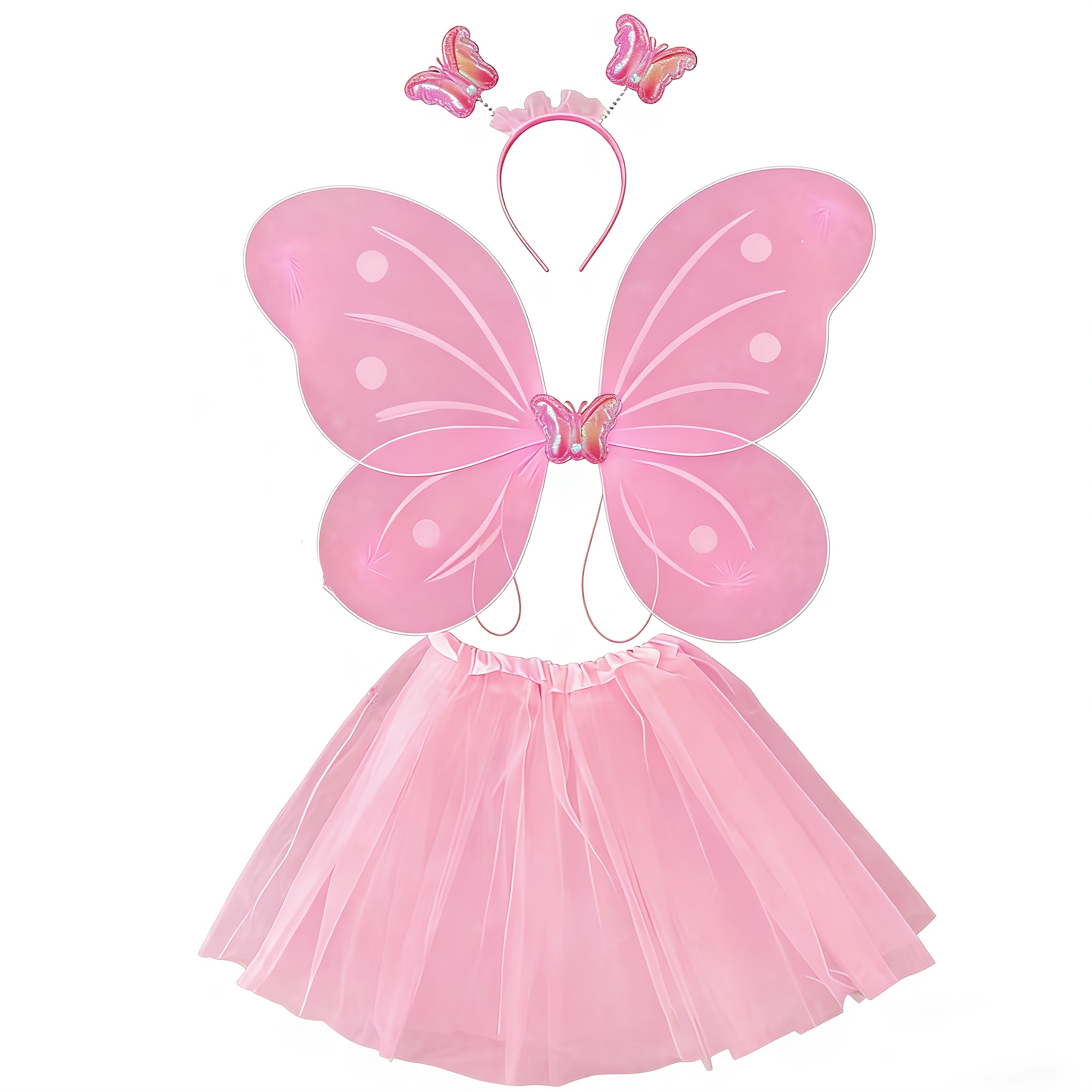 TEMU Set 3 pezzi Decorazione , Cerchietto, Gonna in Tulle, Stile , per Feste di Compleanno e Abbigliamento Festivo, Set Magico da per Cosplay,