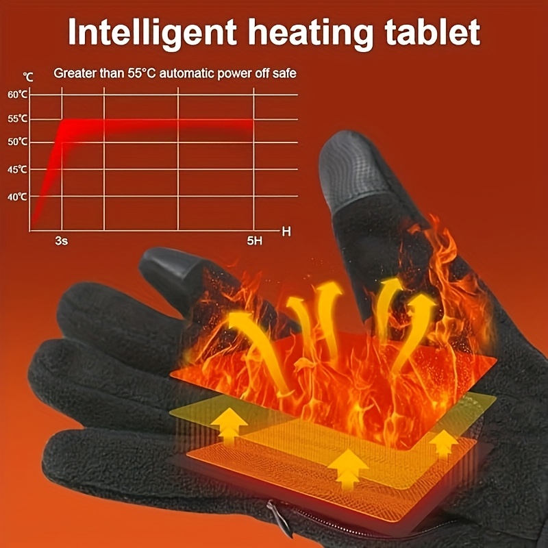 thickened work gloves electrically heated gloves built in battery heating to   adjustable temperature washable hand protection safety work gloves for industrial construction carpentry winter promotions winter clearance Product details 6