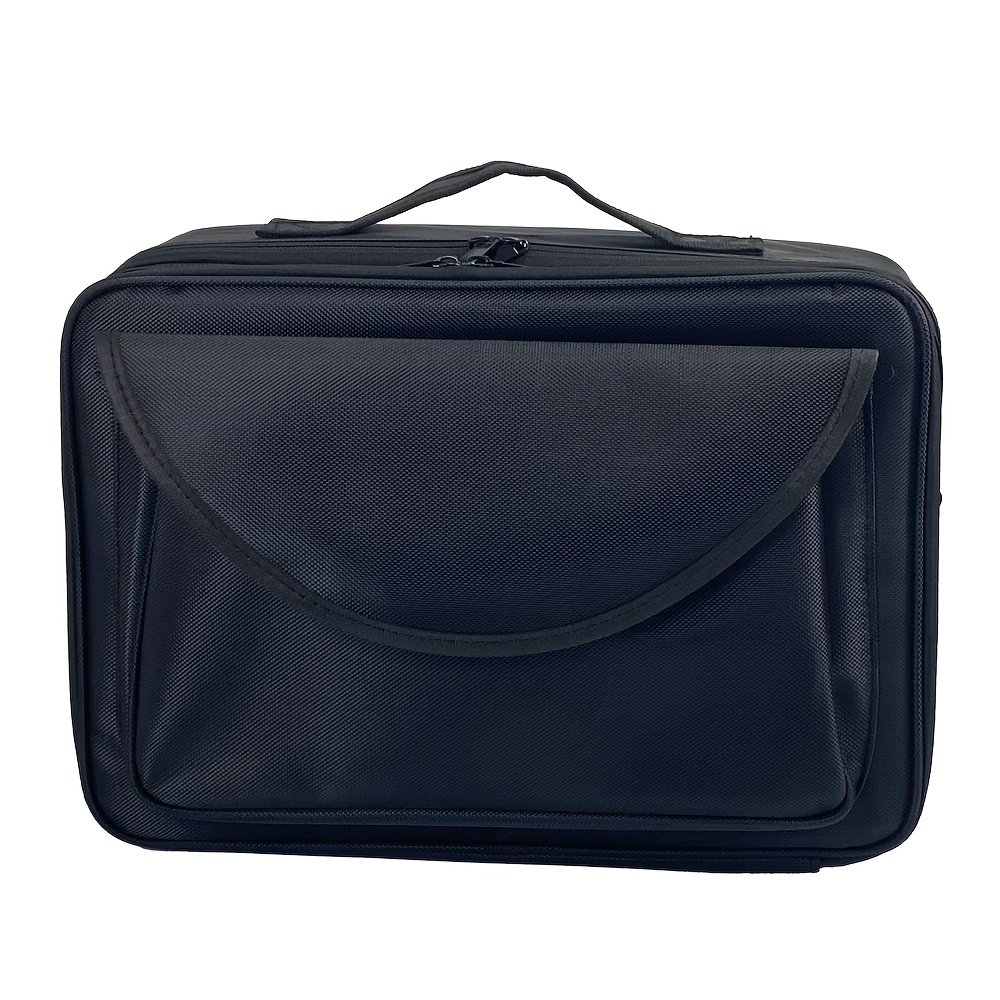 TEMU A Spacious Four-layer Makeup Case, Designed For Professionals, Measuring 16.5 Inches, Organizing Cosmetics And Brushes. It Includes A Portable