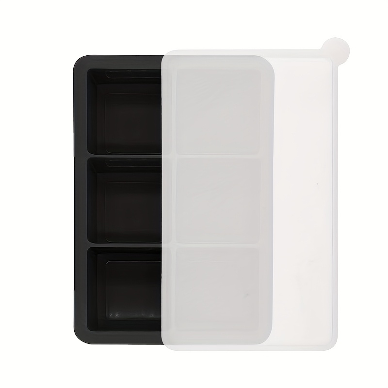 TEMU Large Ice Cube Tray: Ice Cube Maker For Silicone Old Fashioned Ice Cube Trays - 2inch Huge Cubed Ice Trays