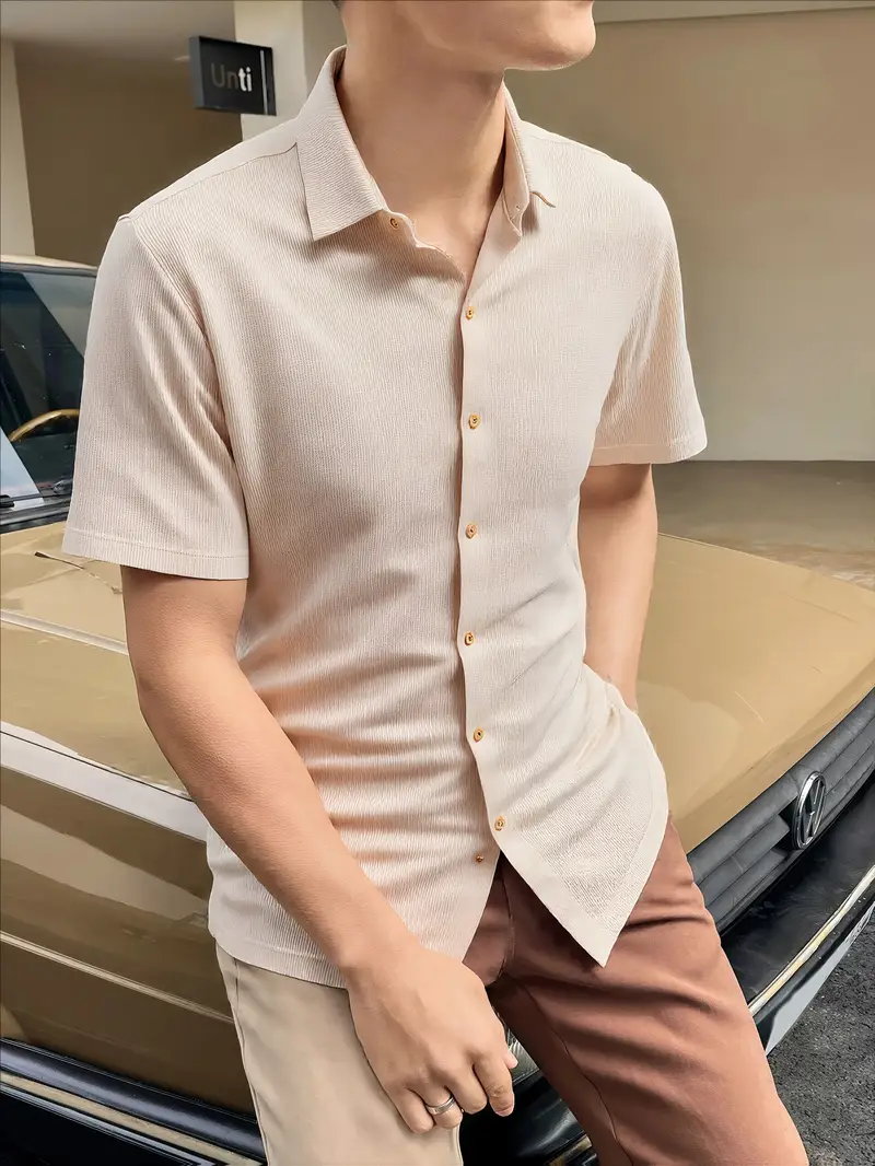 pleated men dress shirt with collar short sleeve Amazon.com: ACSUSS Men's Pleated Dress Shirt Regular Fit Short Sleeve Button Down Prom Performing Shirts Black Medium : Clothing, Shoes & Jewelry
