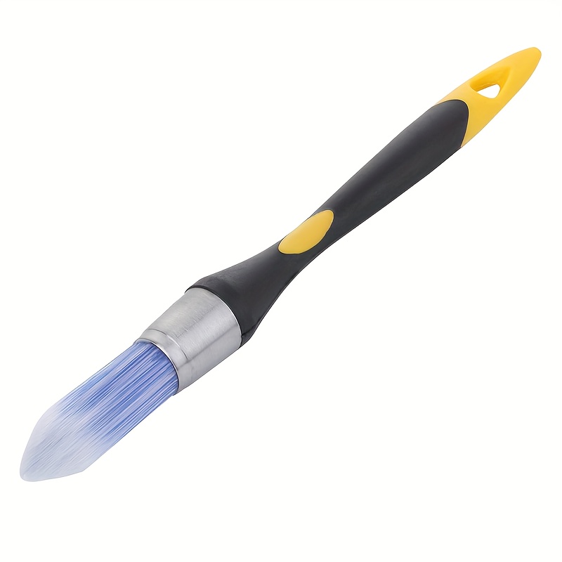 0.6 Inch Precision Trimming Brush With Durable Plastic Handle & - Soft Bristles For Paint Application, No Electricity Needed