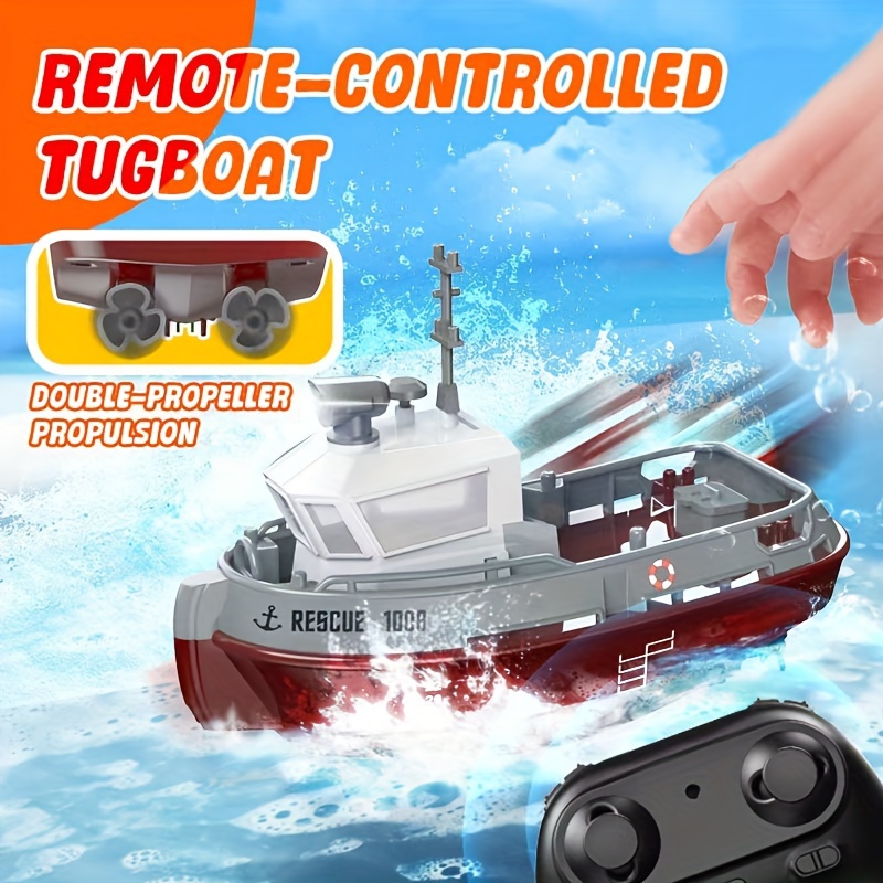 

1:32 Scale Mini Rc Boat 2.4g Rc Toys With Led Lights Bathroom, Pool Toys Holiday Gift For Kids