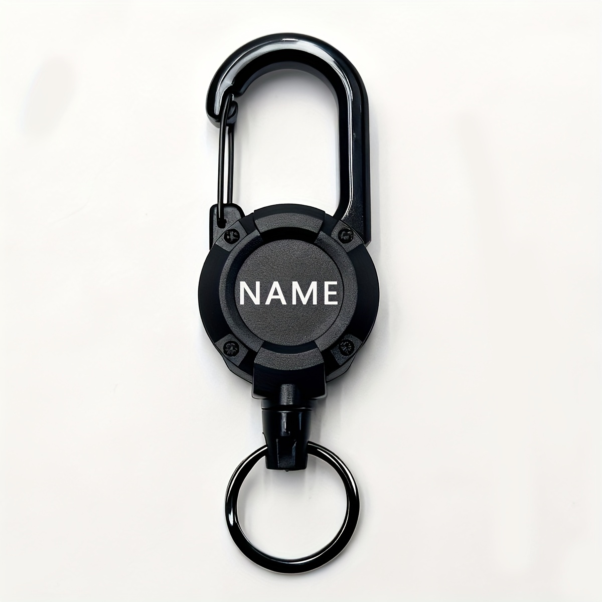 E-shop Edelstahl Anti-Verlust Schlüsselanhänger Personalisierter Schlüsselring Verlängerbarer Outdoor Camping Reise Seil Lanyard Geschenk