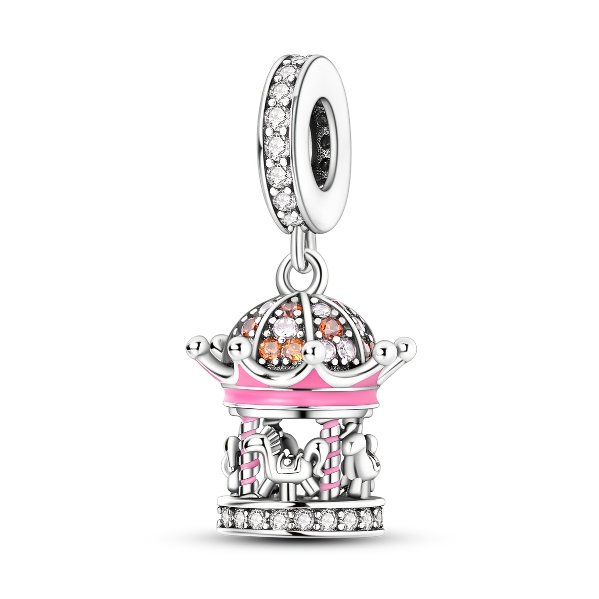 Image of 1pc Original 925 Beads For Women Carousel Pendants Elegant Jewelry Gifts