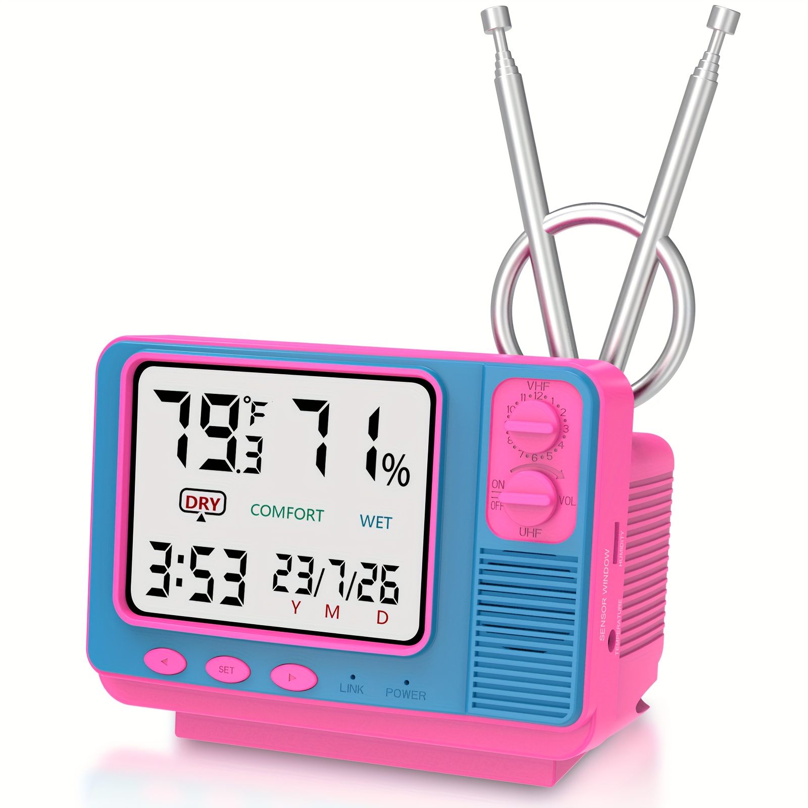 reloj de escritorio digital con y humedad reloj de estante