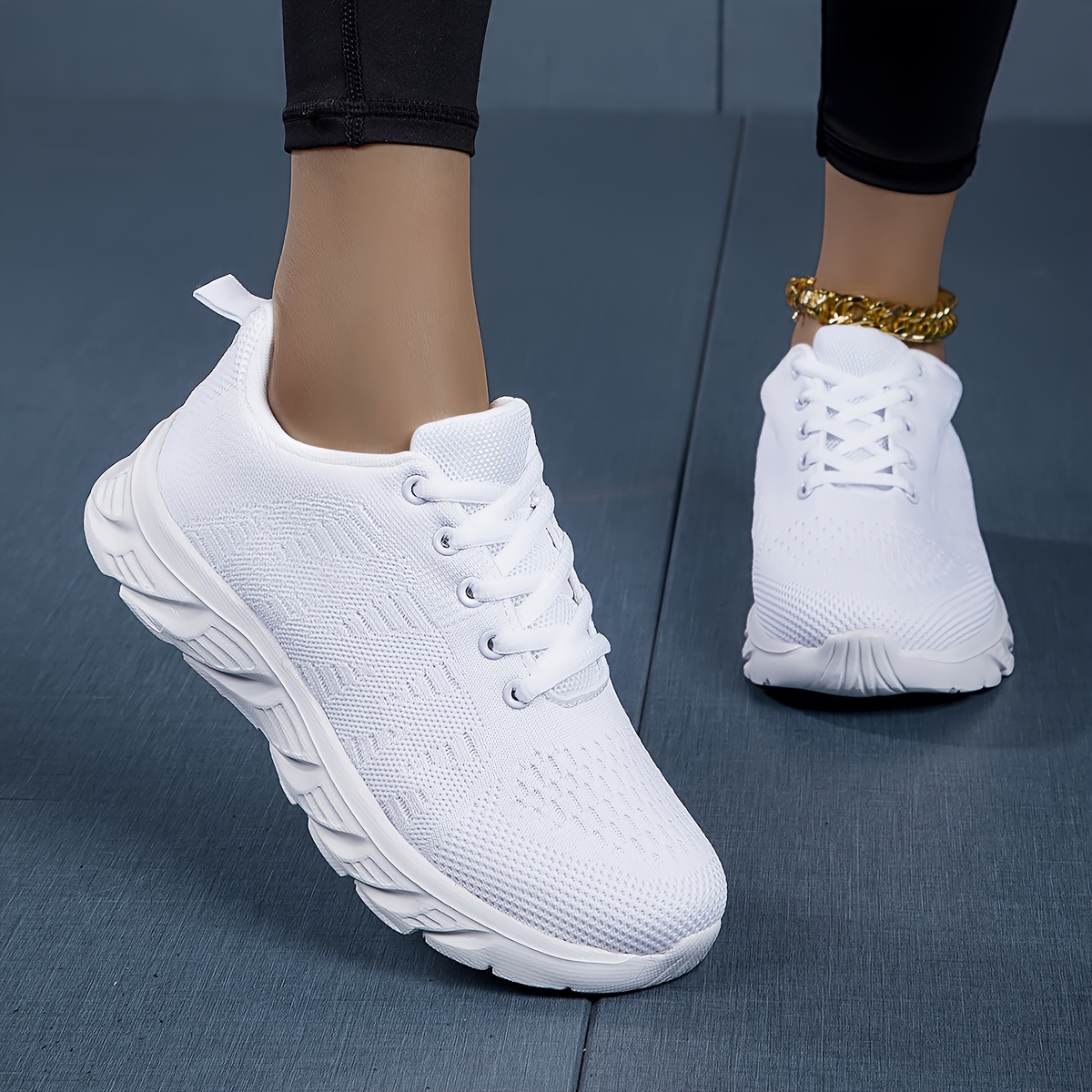 Women's Lightweight Breathable Mesh Knit Running Sneakers