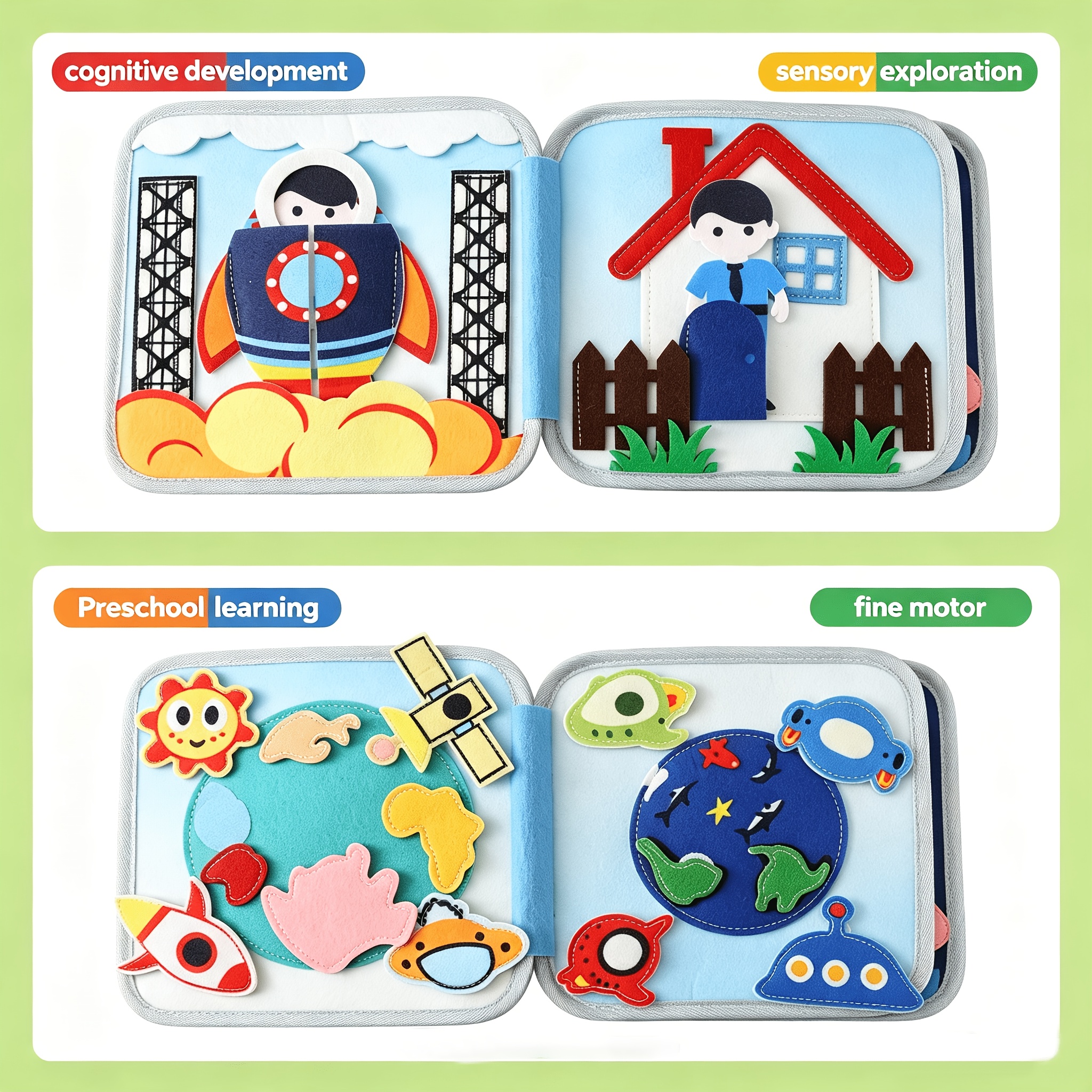 Durable Felt Quiet Book for Children with Interactive Learning Features