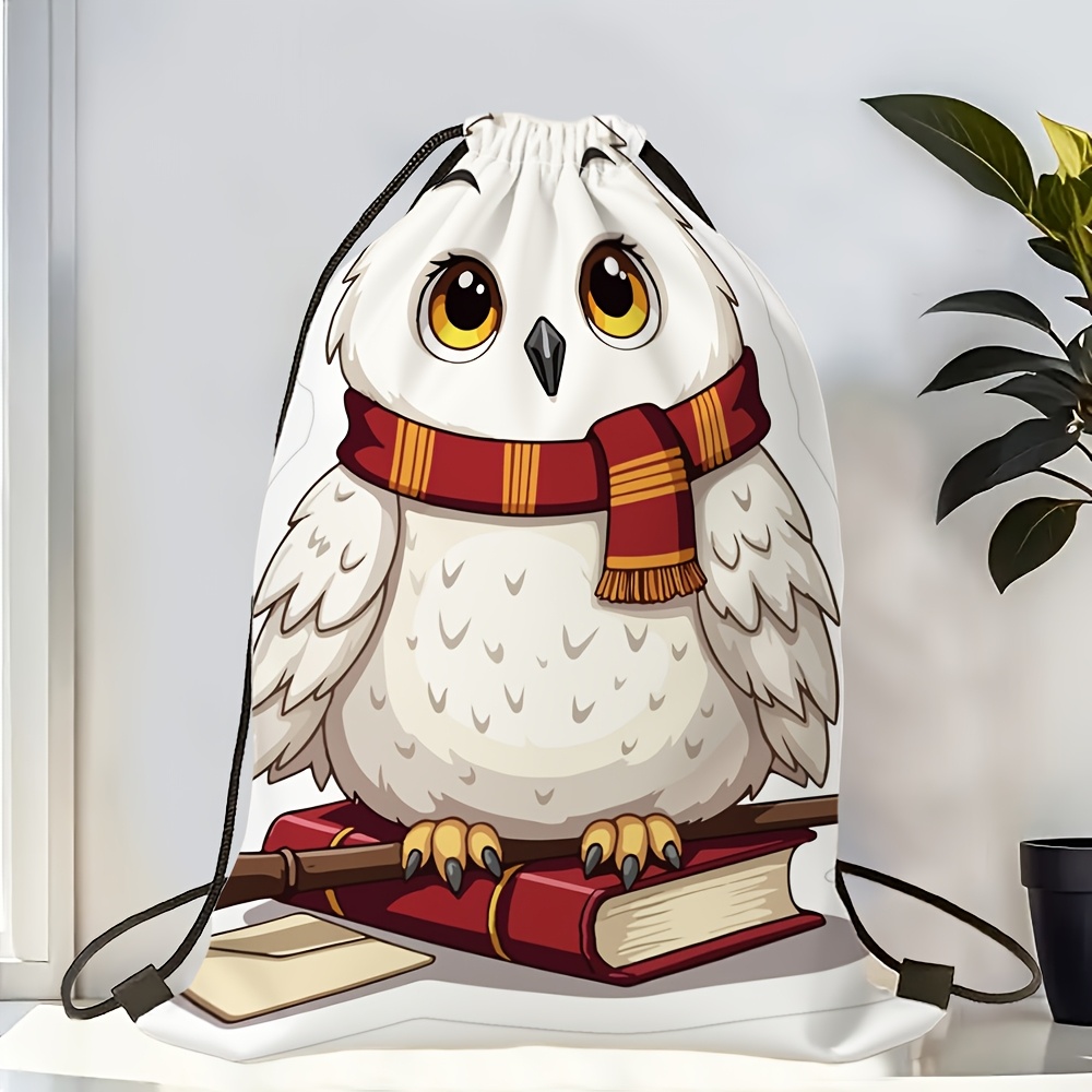 TEMU 1pc Wb Harry Potter Themed Backpack Suitable For Travel, & Gifts - Large Capacity Oxford Fabric Bookbag With Iconic, Adjustable Drawstring