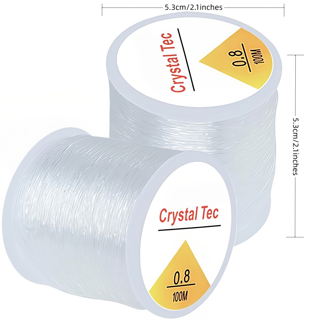 TEMU Elastic Cord - 0.8mm/1.0mm Bracelet String For Jewelry Making, Keychains, Crafts - Ideal For Beading, Accessories, Spacers - Durable Stretchable