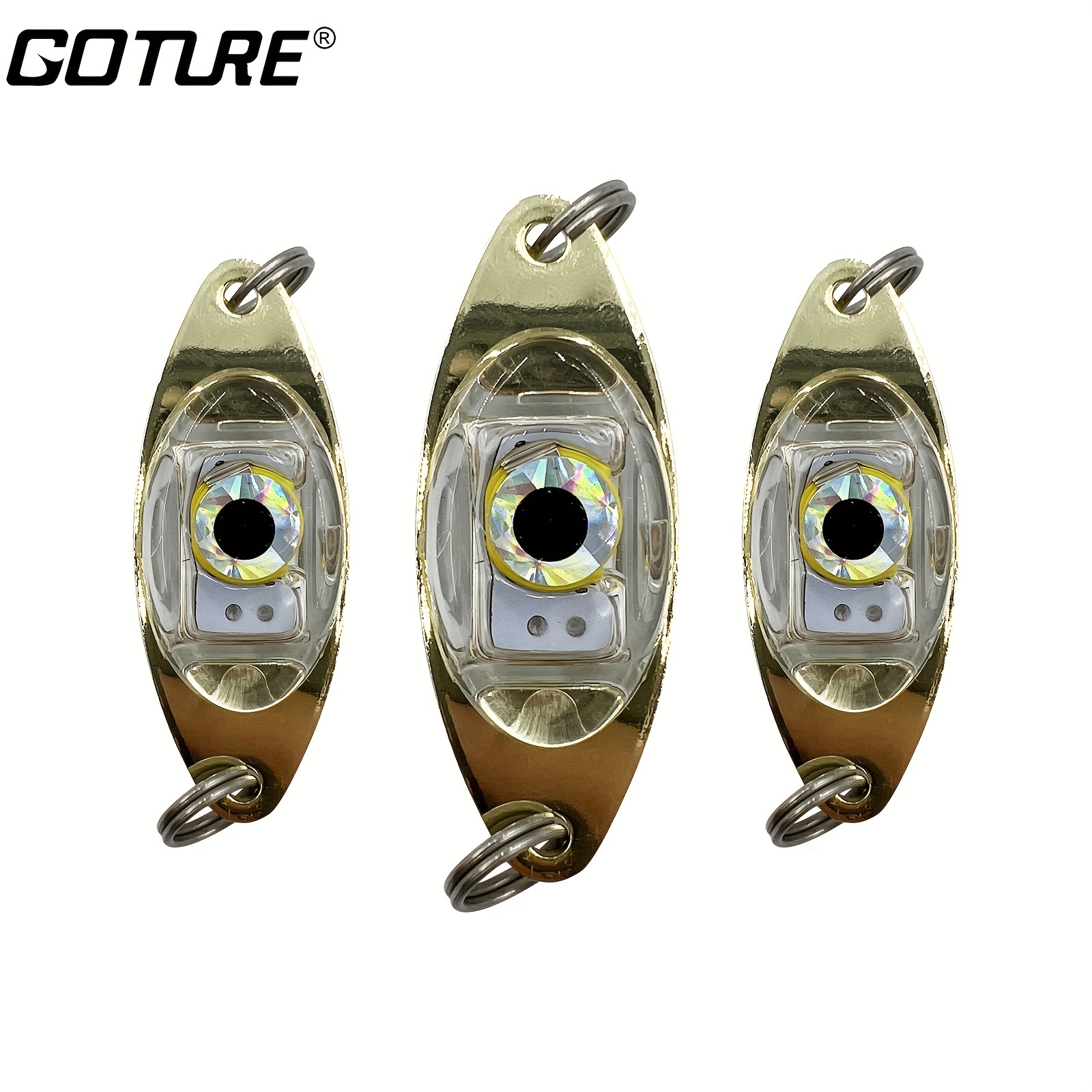 Drop Underwater Eye Shape Attracting Fish for Night Fishing Use 100 hours light  Fishing Lure Multicolor LED Flash Light Bait