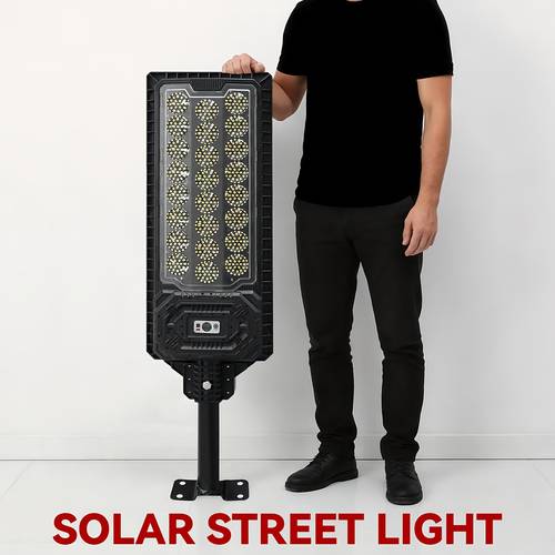 outdoor solar street light ip44 solar street light 888 leds 6000mah commercial floodlight automatic control with motion sensor and remote control suitable for courtyards patios garages driveways single unit