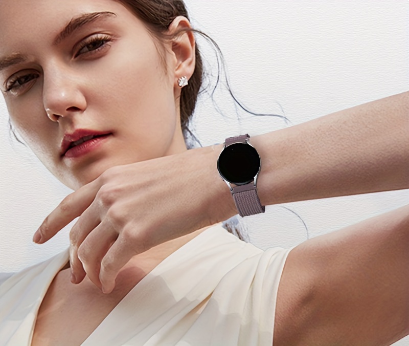 1pc 20mm Braided Bands Compatible With Samsung Galaxy Watch 6/5/4 40mm 44mm/Watch 5 Pro 45mm/Watch 6/4 Classic 43mm 47mm 42mm 46mm/Active 2/Active/Watch 3 41mm, Elastic Stylish Release Bands