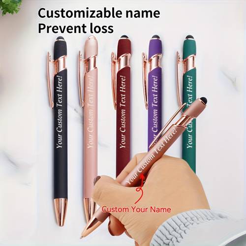 Customizable Metal Ballpoint Pen Set with Nib, Engraved Pattern Smooth Writing Metallic Pens for Mother s Day/Birthday Teacher Christmas Halloween Gifts - Ideal School Employee Recognition Present & Back-to-School Supplies in Multiple Colors