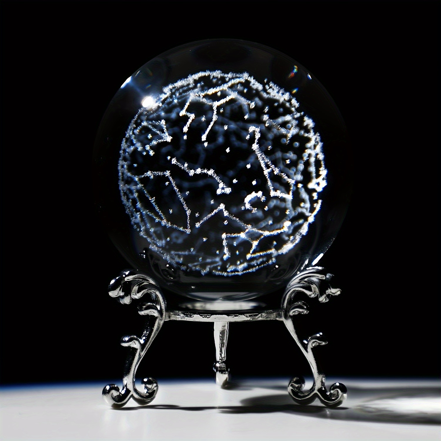 

1 Star Constellation Crystal Decorative Ball Feng Shui Glass Art Decoration, 60mm/2.3 Inches