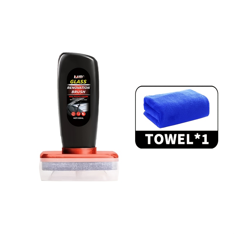 Car Water-resistant Brush, Equipped With A Handle And A Towel, Suitable For Car Windshields And Rearview Mirrors - 120ml