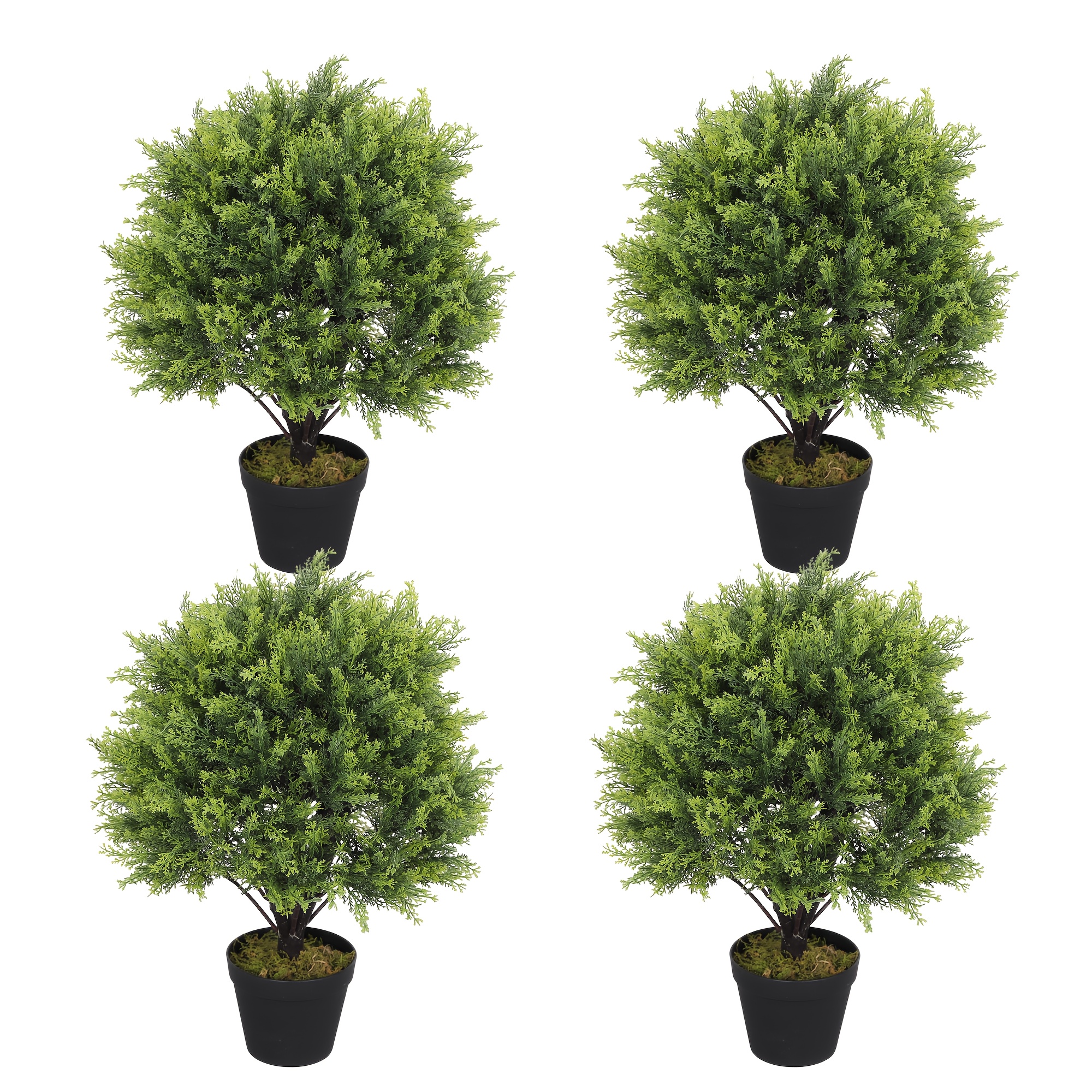 

2pc Or 4pc Topiary Trees Artificial Outdoor 30in, Artificial Trees For Outdoors, Plants Uv Resistant Artificial Outdoor Plants Decor