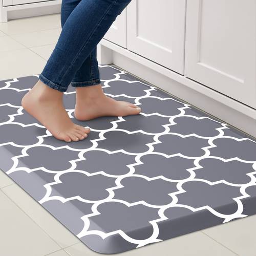 1 mat and rugs cushioned 17 3 x 28 non slip high quality mat for kitchen floor home office sink laundry grey