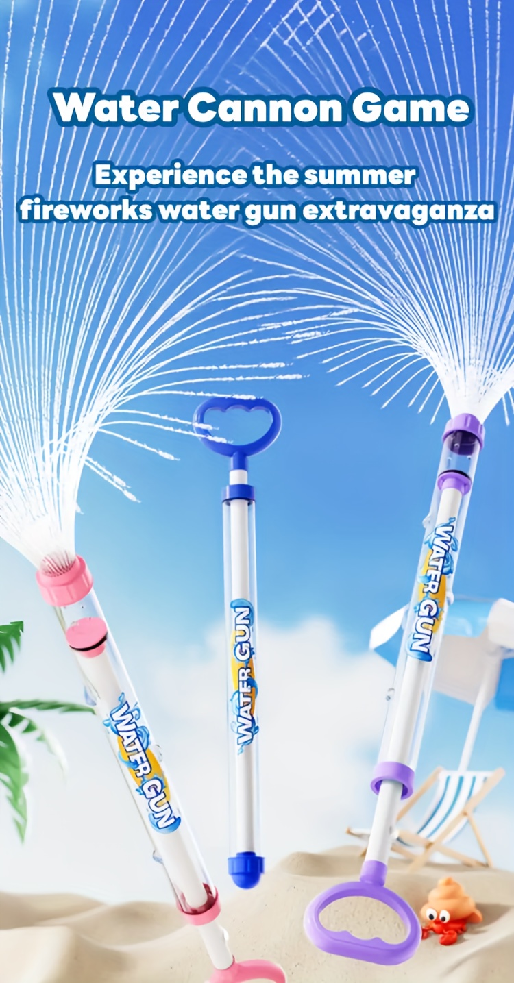 3pcs summer kids firework water gun toys suitable for outdoor pool beach party pool fighting photo props boys and girls   gifts mixed color abs material Product details 0