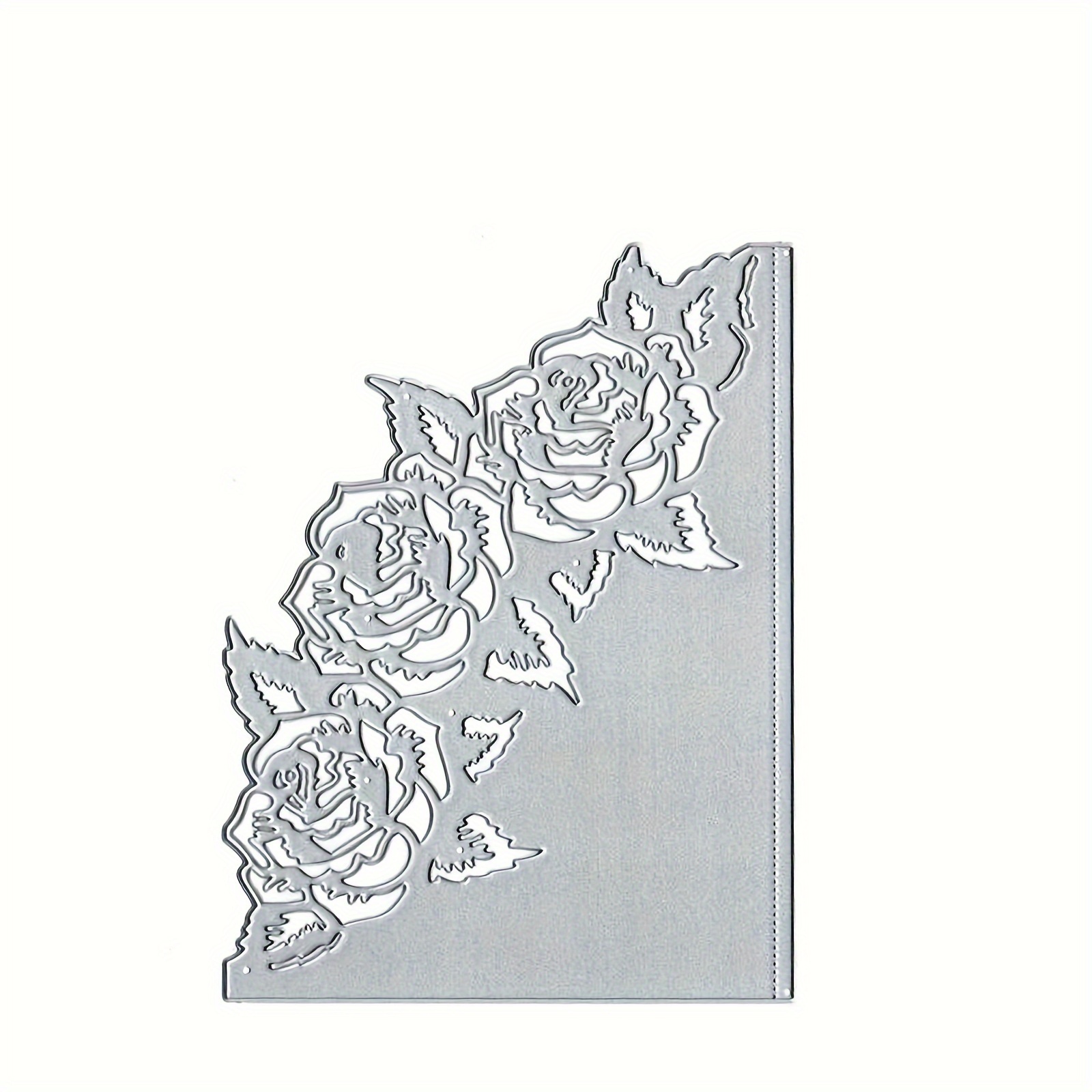 Lace Rose Flower Metal Die Cuts, Rose Flower Leaf Wedding Invitation Card Cutting Dies Cut Stencils Diy Scrapbooking Decorative Embossing Paper Scrapbooking Card Making