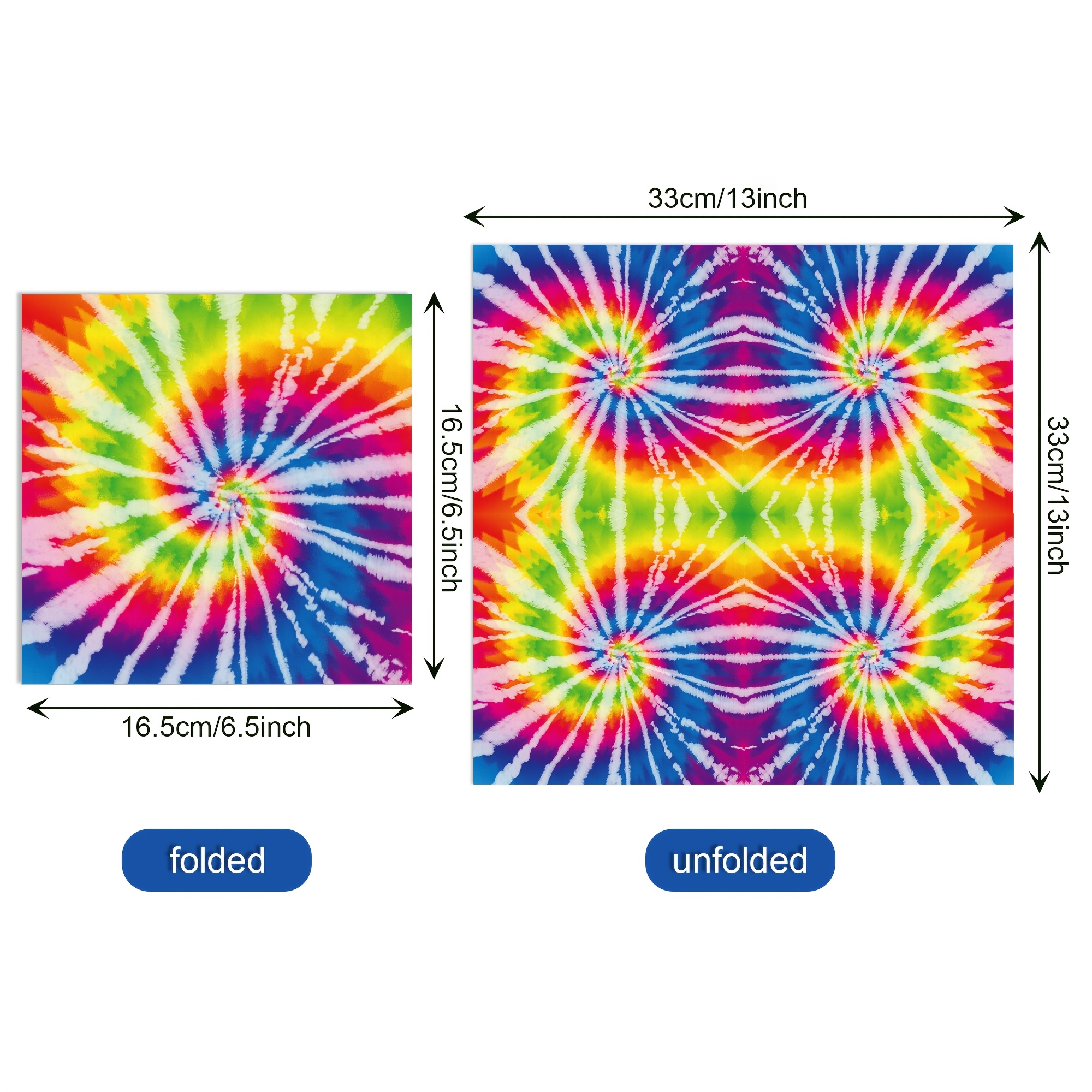 Image of 20pcs Of Tie-dye Rainbow Tissue For , Anniversaries, Baby Showers, And Birthday Parties