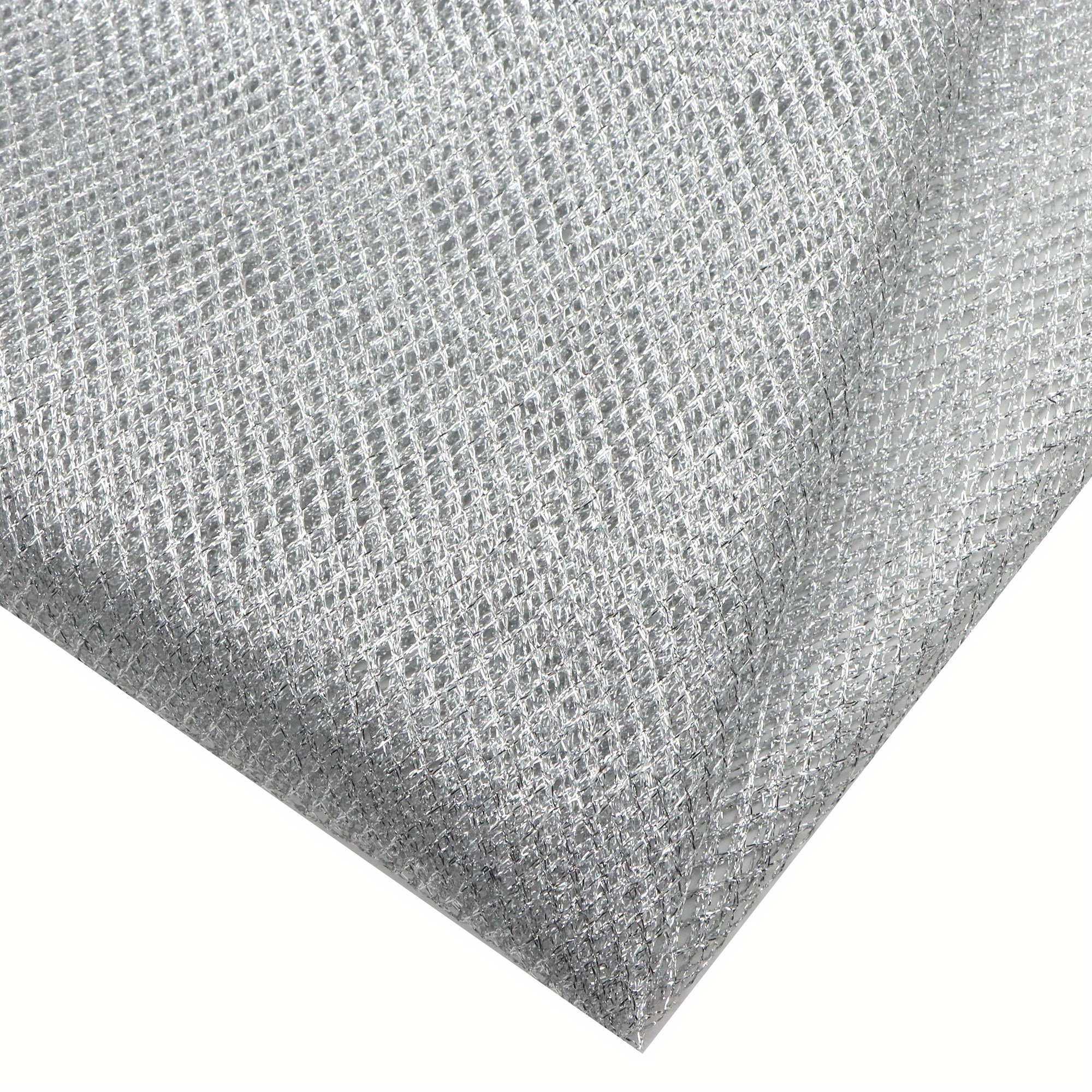 TEMU Golden And Silvery Durable Polyester Mesh Fabric, 160x50cm Pre-cut | Geometric Pattern Sheer Fabric, Ideal For Crafts, Sewing, Christmas Holiday