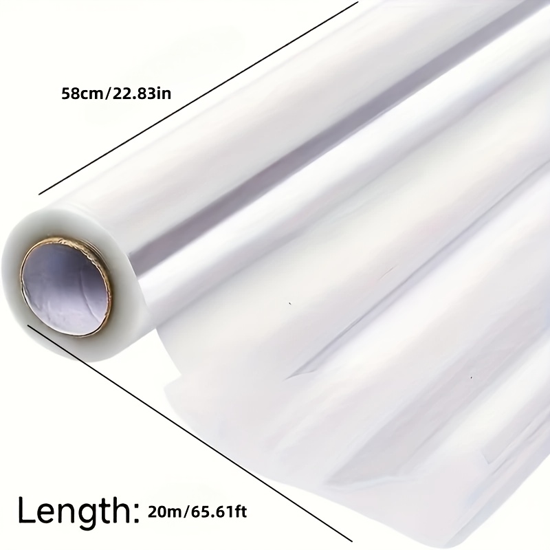 1 Roll Transparent Plastic Wrapping Paper Suitable For Flower Bouquets, Gift Packaging - Sheeting With Reindeer & Theme, For Crafts, Birthdays, Weddings, Showers (1 Roll, 58cm X 20m)
