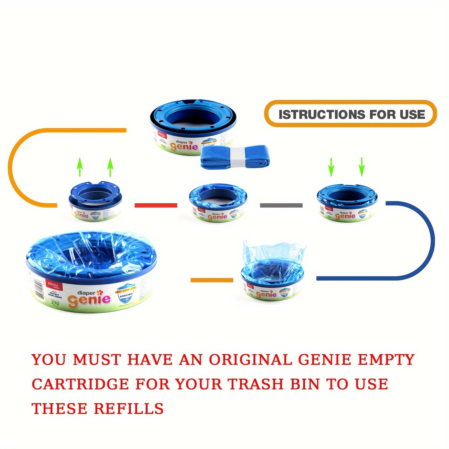 10pcs odor blocking refills for     other systems sturdy leak proof waste liners by   details 0