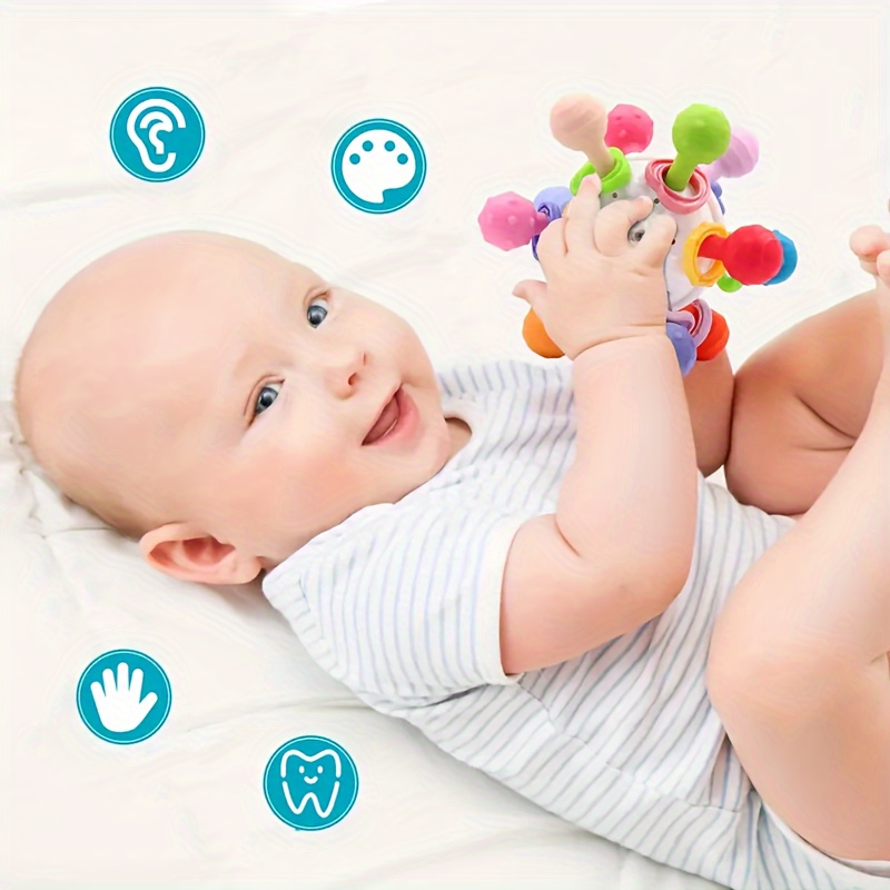 Heorshe - Juguetes de dentición para bebés de 3 a 6 meses, para mordedura  de bebés de 3 a 6 meses, para niños pequeños. Para morder y masticar. De