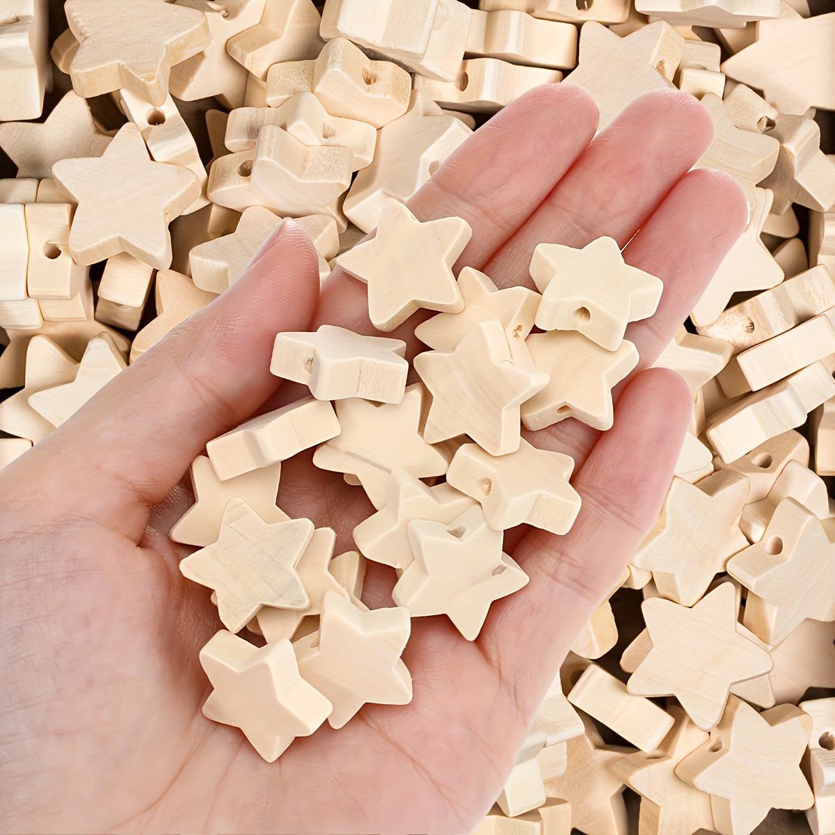 

/50/100pcs Perles en bois en d' pour l'artisanat, la fabrication de bijoux, de bricolage, faits à et les décorations de fête