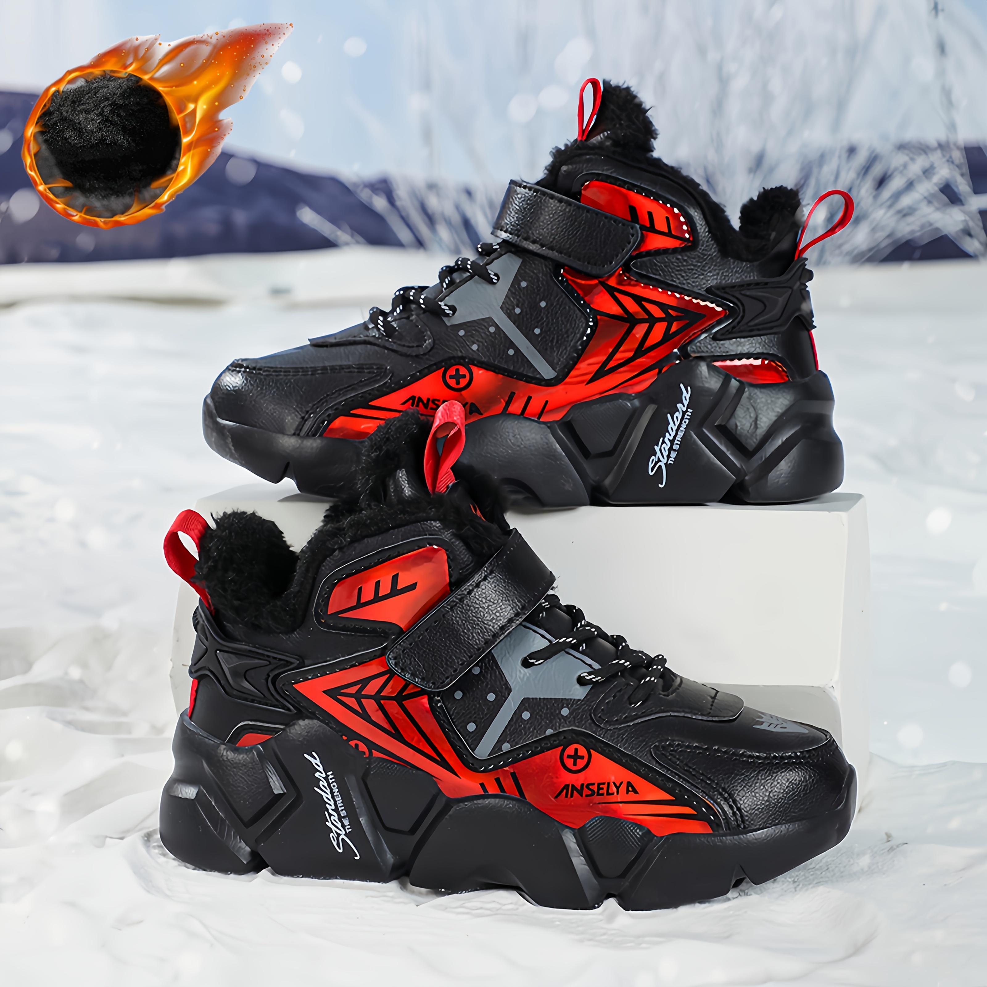 Jongens Sneeuwlaarzen met Dikke EVA Zolen en Pluche Voering, Jongens Casual Schoenen