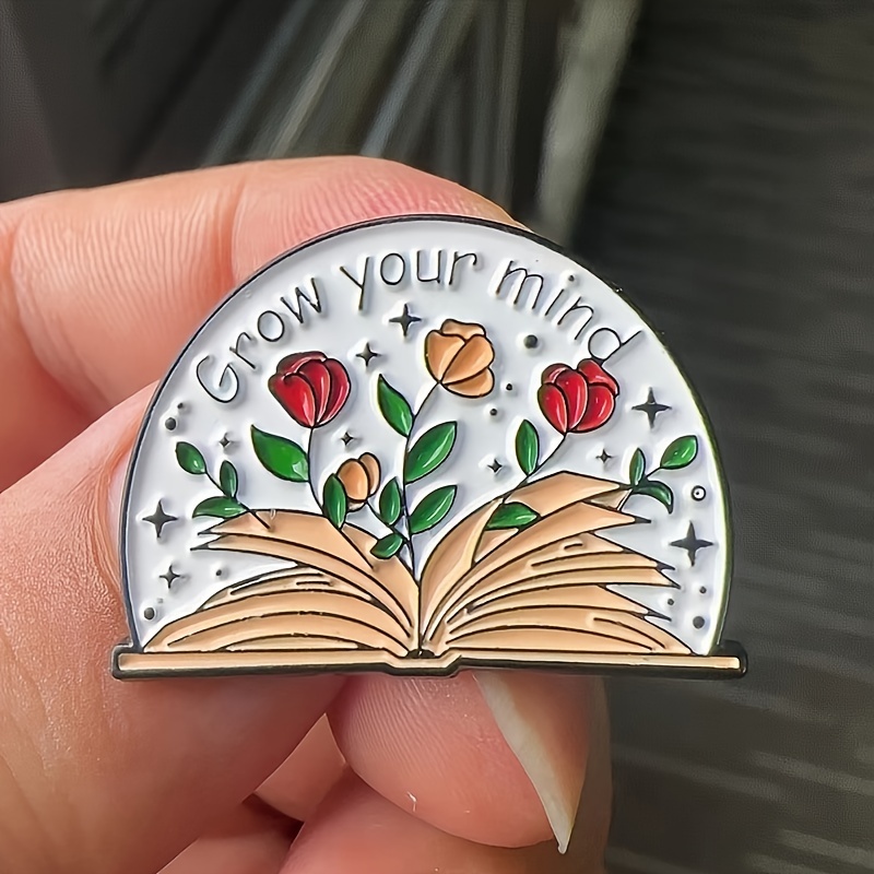 

grow Your " Enamel Pin, Punk Style, Vibrant Book And Badge For Jackets, Bags, And Clothing Accessories