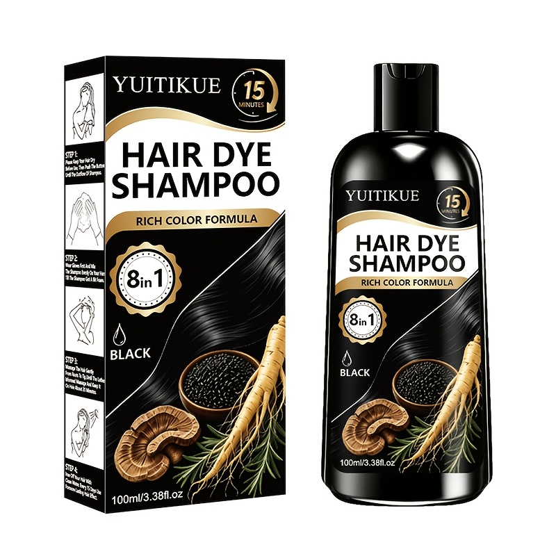 Image of Men's Integrated Hair Dye Shampoo, Instantly Turns Black Without Mixing, Gently Nourishes Hair , And Long- Without Fading. For Dyeing