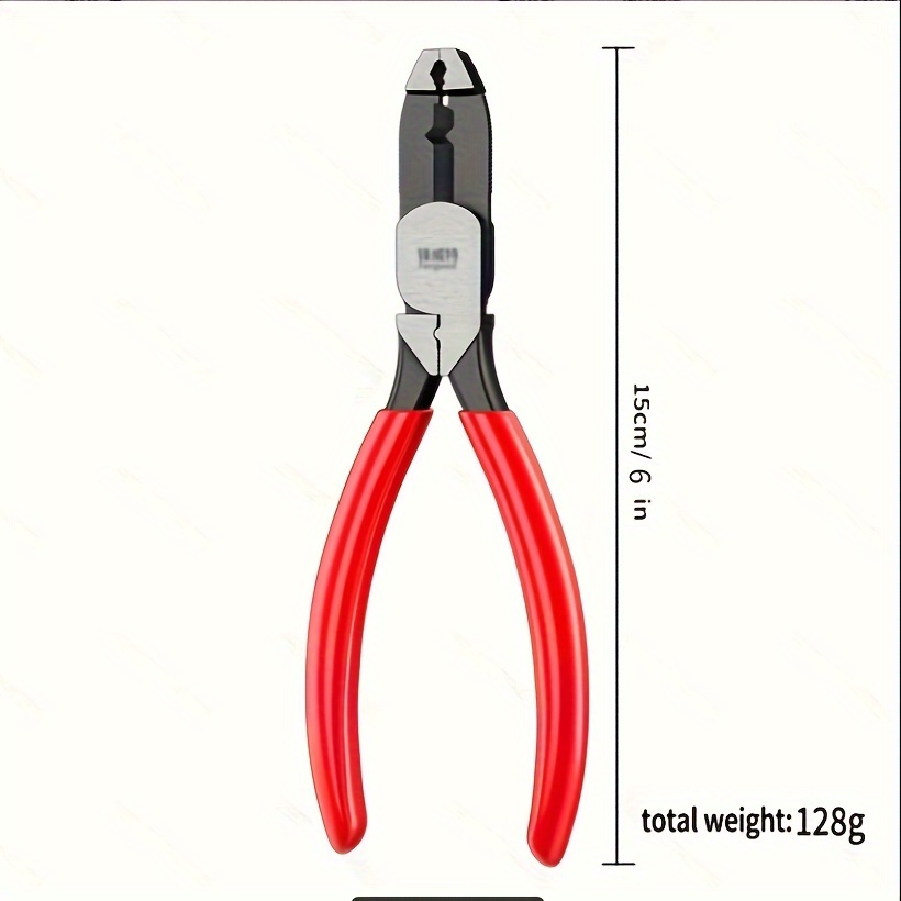 TEMU 1pc Multi-functional Pliers For Stripped/rusted/seized Screw Removal, Chrome Vanadium Steel, Nail Puller, Wire Stripper, Cutter, Crimper For Home Construction, Auto Repair, Furniture Maintenance