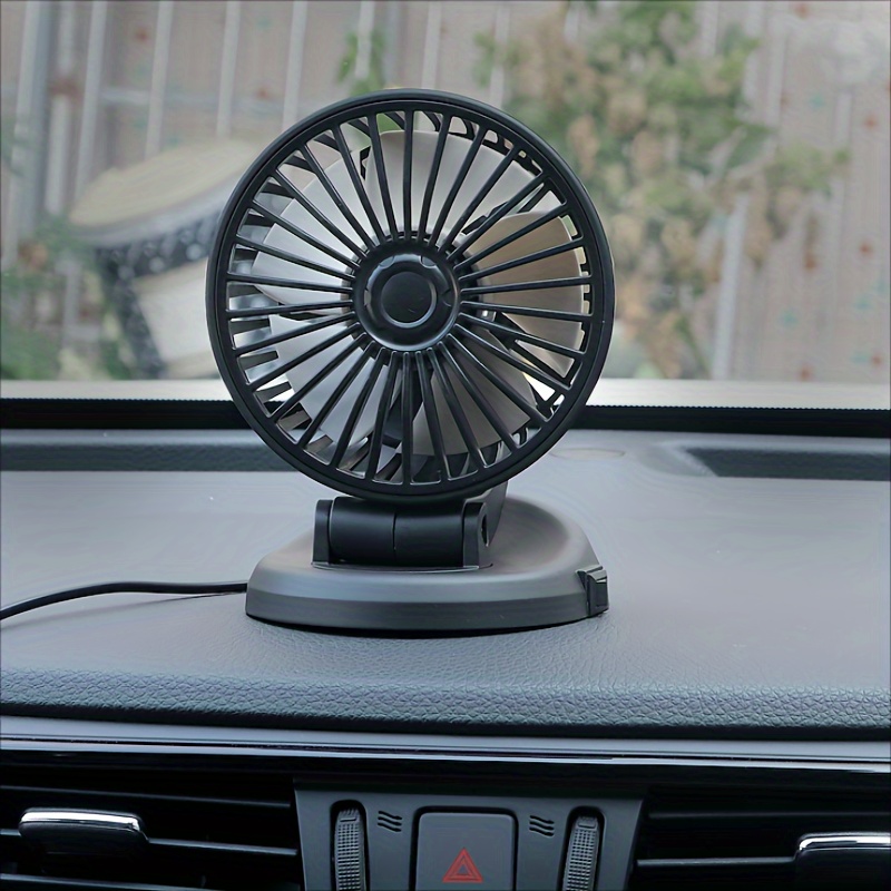 

Universal 5v/usb Portable Car Fan Air Refresh, Automobile Cooling Fan Angle Adjustable Multi-functional, Rotatable Vehicle Dashboard Fan, Stay Cool In Your Car