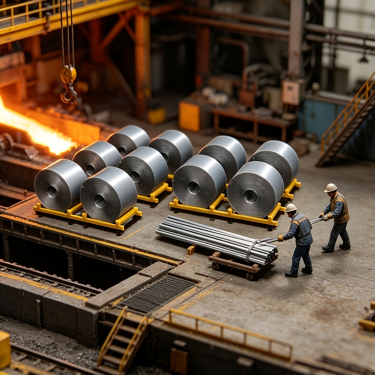 5Set HO Scale Steel Coil And Pallet Model Kit