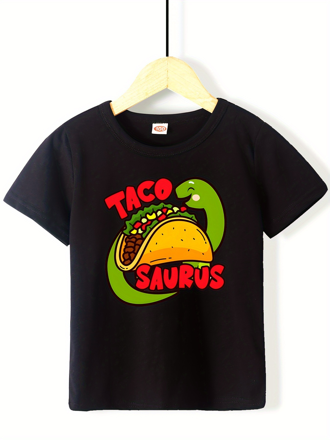 boy's creative t shirt taco print comfortable short Temu United