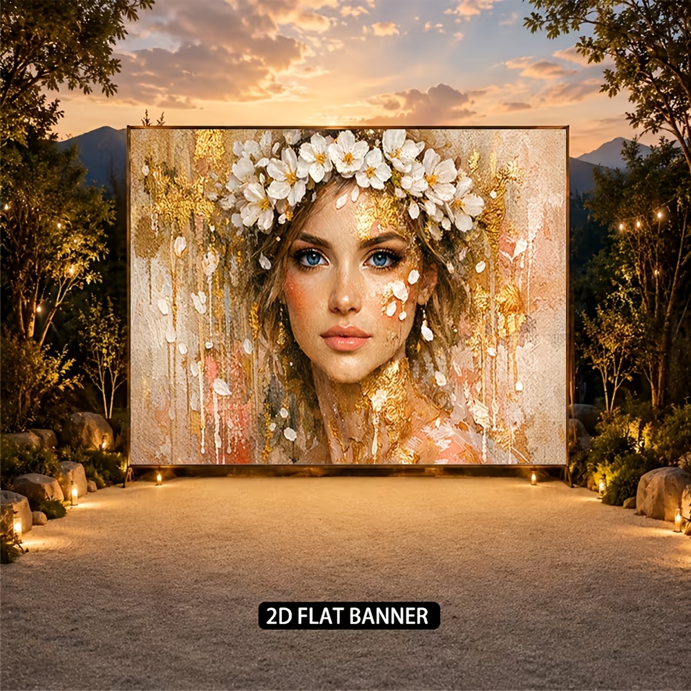 Bohemian Floral Fairy Girl Backdrop