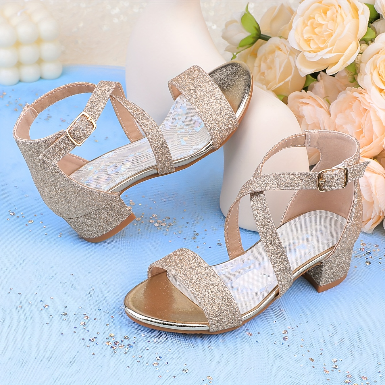 summer dress sandals girls open toe design featuring Temu United