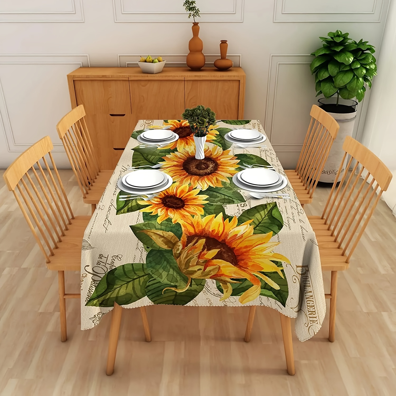 

Tablecloth - & , For , Dining , Or - Rectangular Polyester