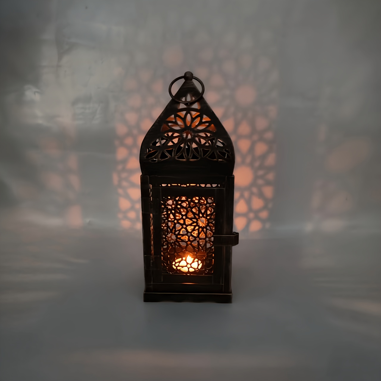 TEMU Moroccan Candle Lantern Vintage Hollow Metal Candle Holder Bohemian Home Decor Indoor And Outdoor Hanging Lantern Ideal For Ramadan Weddings