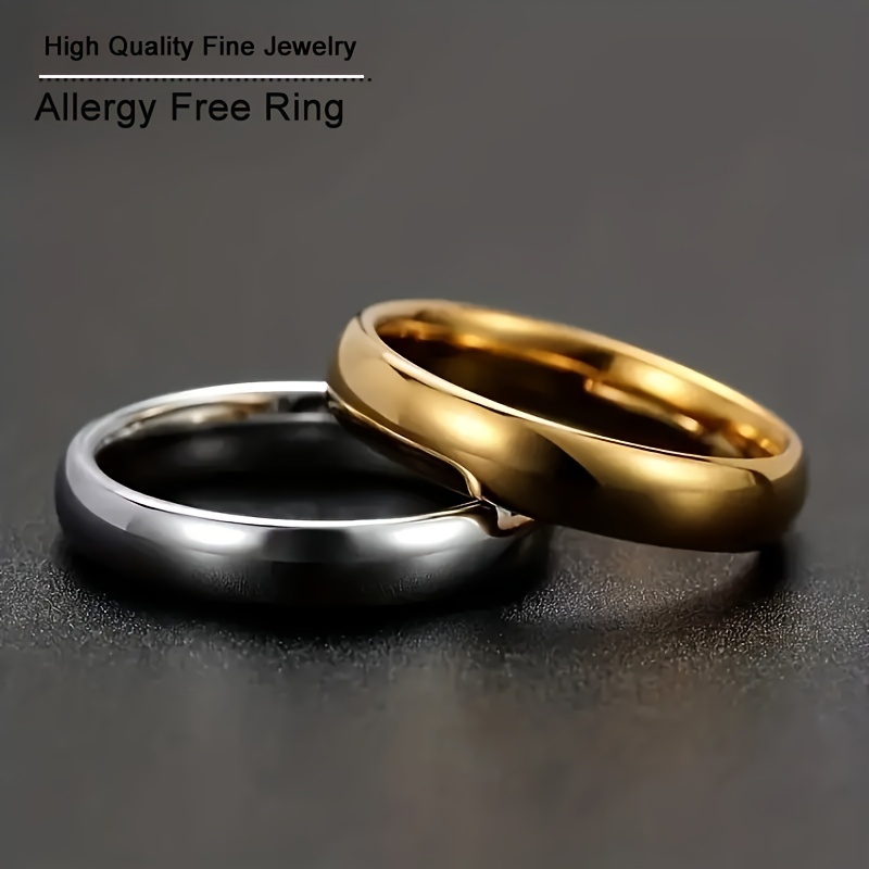 Elegant Stainless Steel Ring for Women - Waterproof, Fade-Resistant, Stackable Design - Perfect for Engagement & Wedding Gifts, All-Season Wear