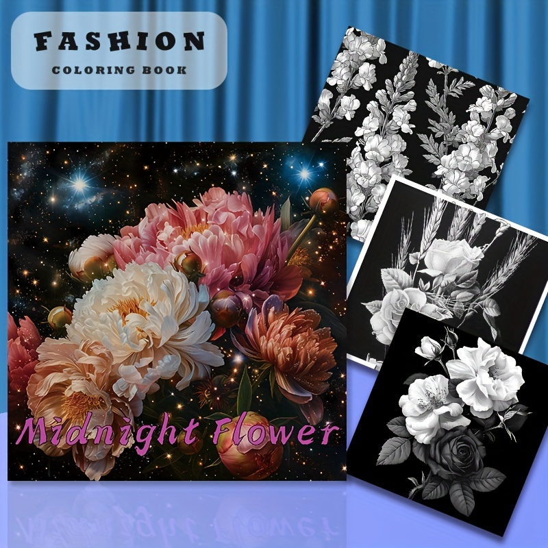 Image of Professional Art Use An Upgraded Version Of Flower Coloring Book With 22 Thick Paper Pages, Perfect As A Gift For Holidays And Birthday Parties