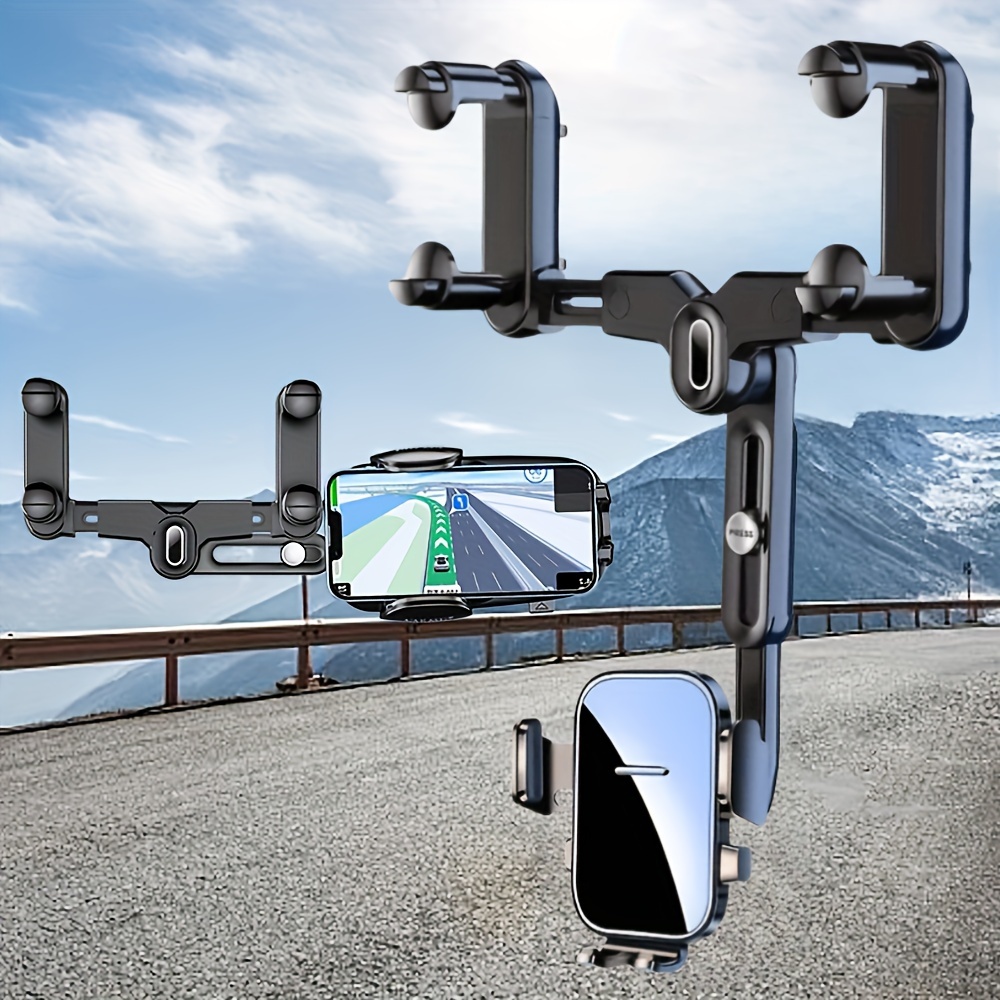 

Support de Téléphone Portable pour Voiture , Étagère Multifonctionnelle à Verrouillage Automatique, Rétractable et Rotatif à pour Navigation de Voiture