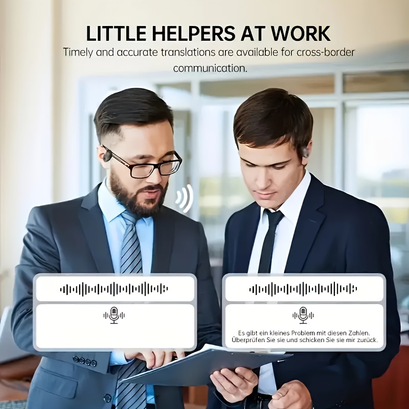 2025 AI Real-Time Translation Earbuds | 144 Languages Support, LED Power Display, Type-C Charging, Touch Control, Voice Noise Cancellation & Open Ear Design |Compatible with All Smartphones for Meetings Sports Travel Gaming - Sleek Gift-Ready Design